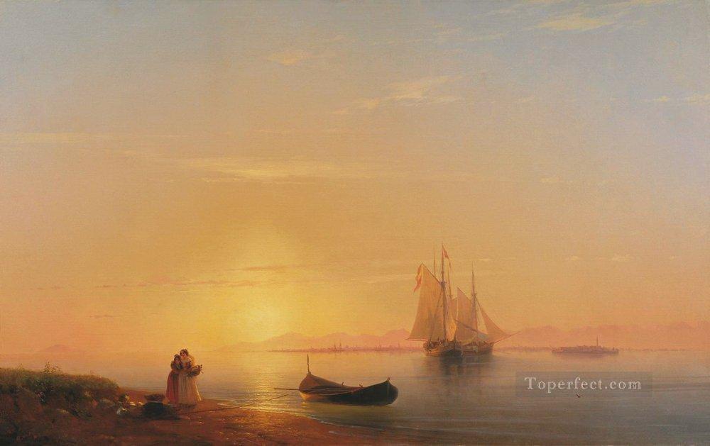ダルマチアの海岸 1848 ロマンチックなイワン・アイヴァゾフスキー ロシア油絵